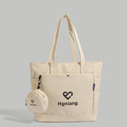 Giftwowo 1PC Canvas Bag for Women – Large Capacity Tote, Work & Commuting Shoulder Bag, Student Class Handbag