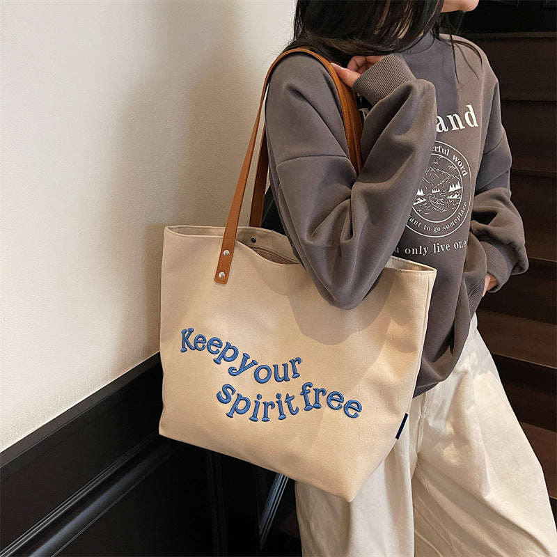 Giftwowo 1PC Shoulder Bag Large Capacity Shopping Bag Top Handbag School Bag