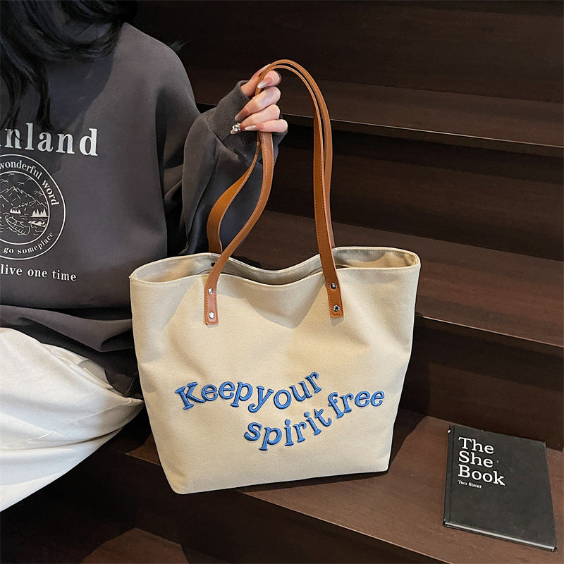 Giftwowo 1PC Shoulder Bag Large Capacity Shopping Bag Top Handbag School Bag