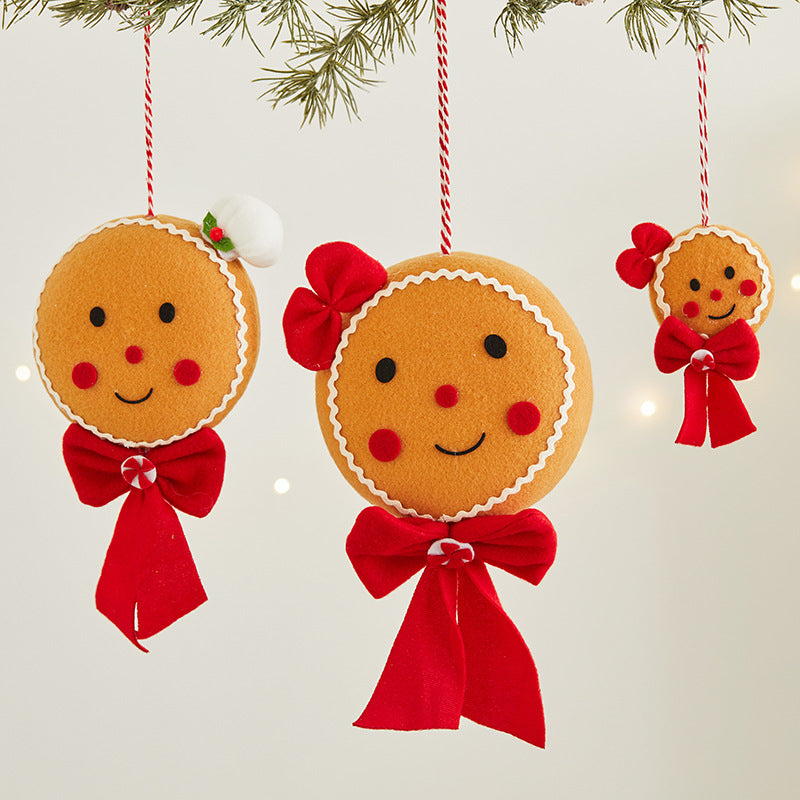 Christmas Gingerbread Man Pendant Xmas Ornament Creative Plush Doll