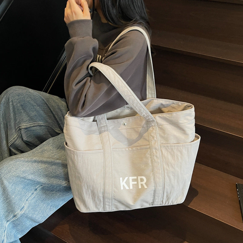 Giftwowo 1PC Women's Canvas Bag 2025 New Arrival – Casual & Lightweight Tote, Large Capacity Shoulder Bag for Class & Commuting