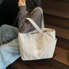 Giftwowo 1PC Women's Canvas Bag 2025 New Arrival – Casual & Lightweight Tote, Large Capacity Shoulder Bag for Class & Commuting