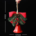 Giftwowo 1PC Christmas Bell Bow Ornament – Festive Christmas Decoration, Pinecone & Bell, Atmosphere Gift