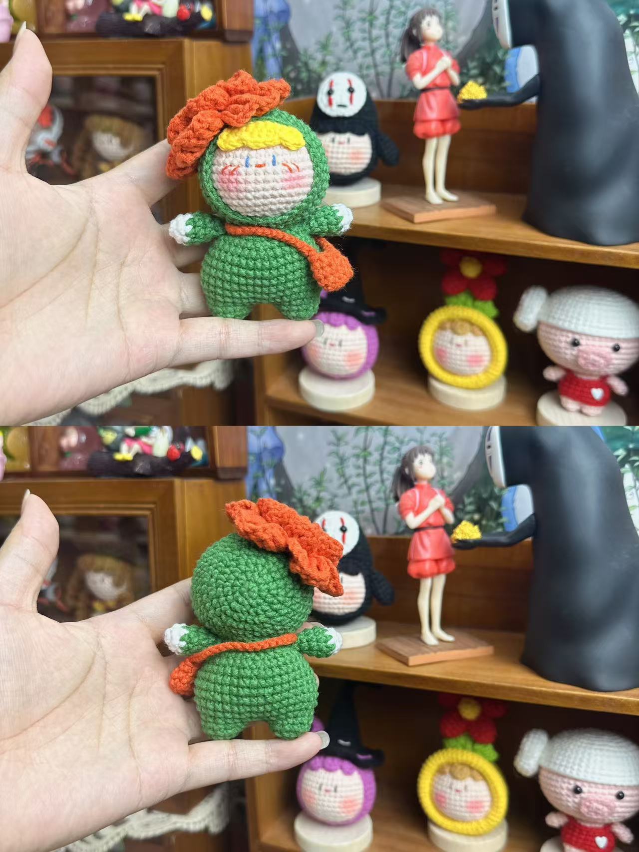 Giftwowo Finished Crochet Doll Keychain, Handmade Yarn Crochet Figurine, Creative Gift Keychain, Retail Handmade Accessories