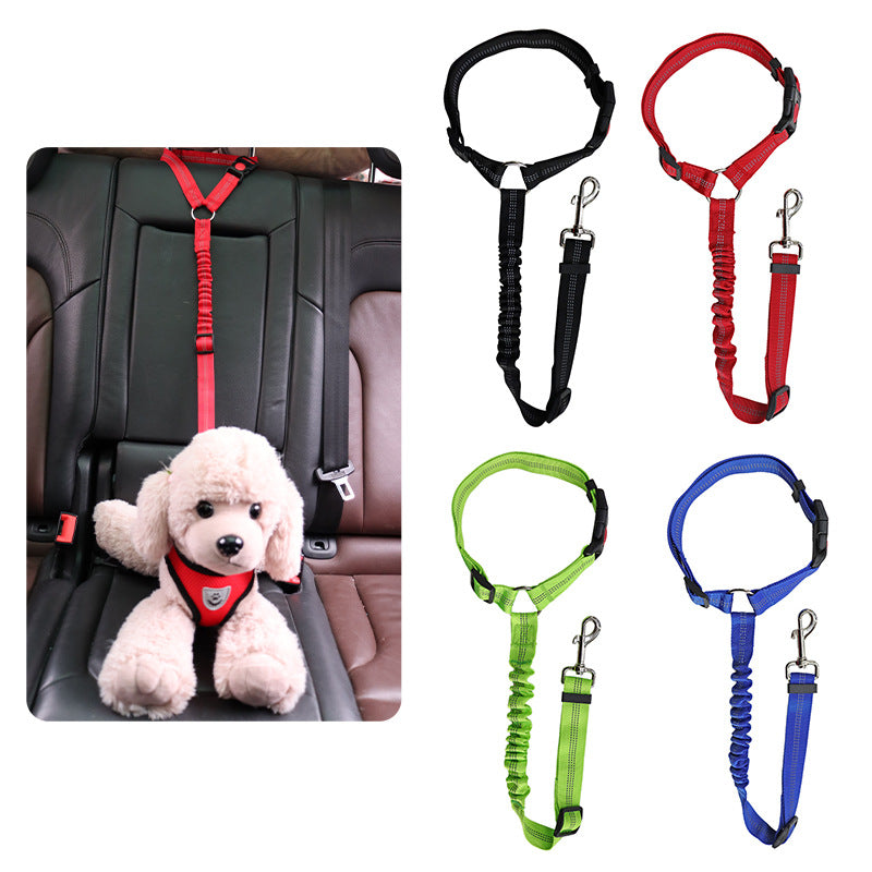 Giftwowo Car Pet Safety Leash – Elastic, Retractable Dog Leash with Reflective Straps for Dogs