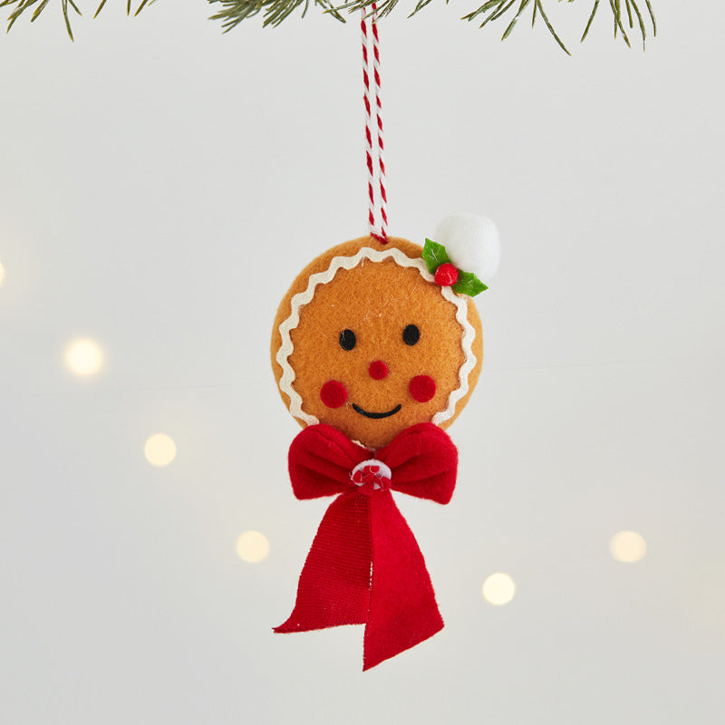 Christmas Gingerbread Man Pendant Xmas Ornament Creative Plush Doll