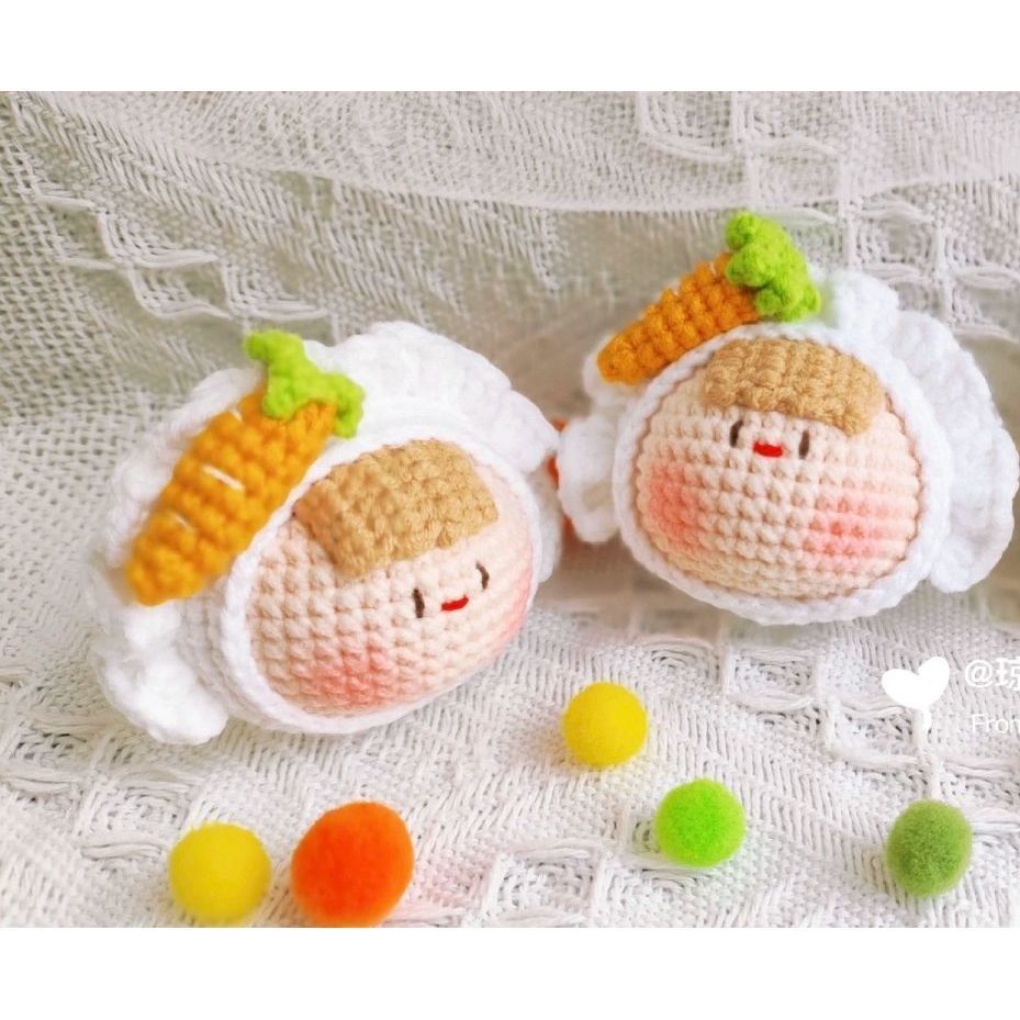 Giftwowo Pom-Pom Yarn Crochet, DIY Handmade Gift for Boyfriend and Girlfriend, Birthday and Qixi Festival, Unique Gift for Girls