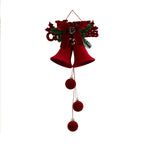 Giftwowo 1PC Christmas Ball Velet Red Bell Hanging Ornaments Xmas Tree Christmas Decorations for Home New Year Party Gift