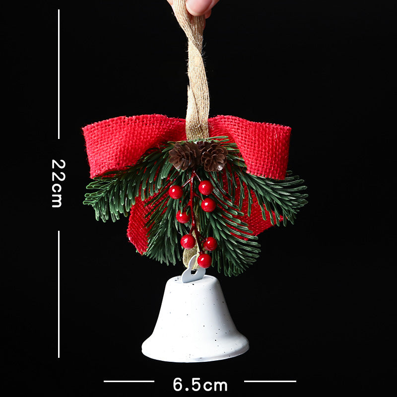 Giftwowo 1PC Christmas Bell Bow Ornament – Festive Christmas Decoration, Pinecone & Bell, Atmosphere Gift
