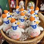 Giftwowo Handmade Yarn Crochet Pom-Pom Collection, 3D Bag Pendant & Keychain, Trendy Doll Accessories