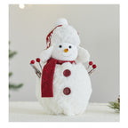 Giftwowo 1PC Christmas Snowman Decorations Cute Plush Gift Ornaments Desktop Holiday Cartoon Doll Fabric Pendant New Year Gift