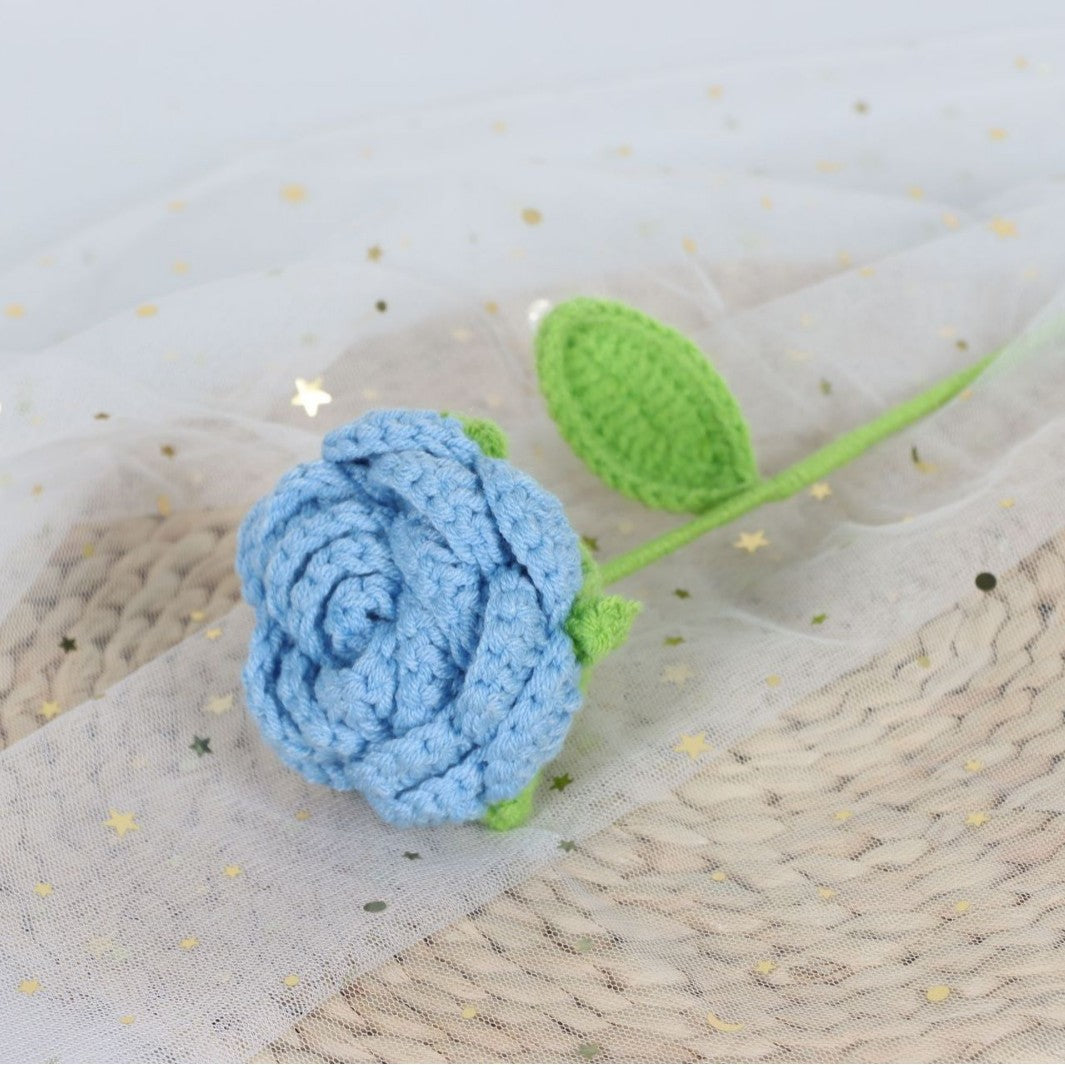 Giftwowo Handmade Yarn Rose Bouquet - Knitted Yarn Flowers for Mother's Day, Handcrafted Flower Bouquet, Crochet Yarn Roses