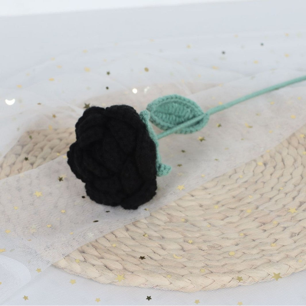 Giftwowo Handmade Yarn Rose Bouquet - Knitted Yarn Flowers for Mother's Day, Handcrafted Flower Bouquet, Crochet Yarn Roses