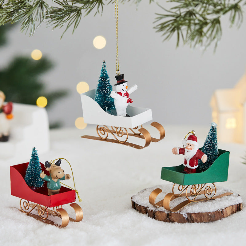 Christmas Tree Ornaments Creative Elk Snowman Santa Claus Decorations for Home Xmax Tree Decor Gifts