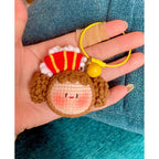 Giftwowo Handmade Yarn Crochet Pom-Pom Keychain, Bag Pendant, Creative Gift Series, Unique Handmade Accessories