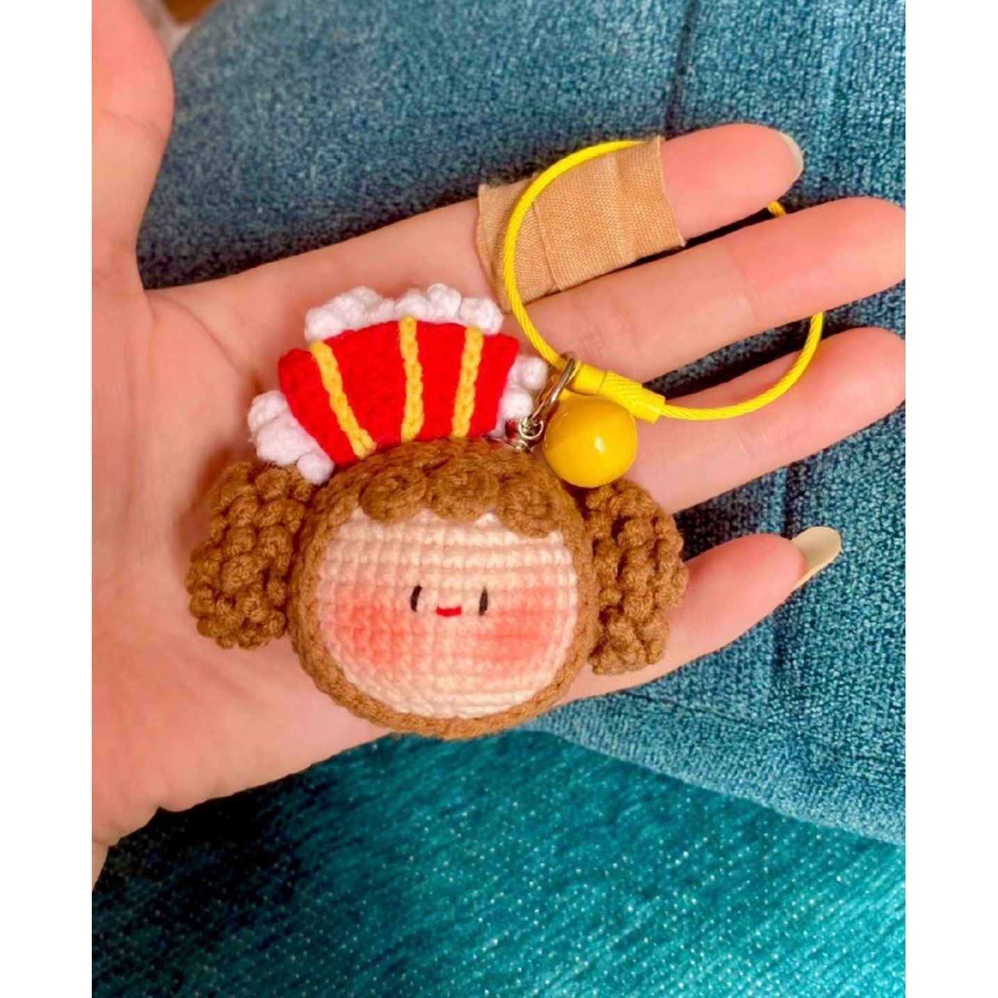 Giftwowo Handmade Yarn Crochet Pom-Pom Keychain, Bag Pendant, Creative Gift Series, Unique Handmade Accessories