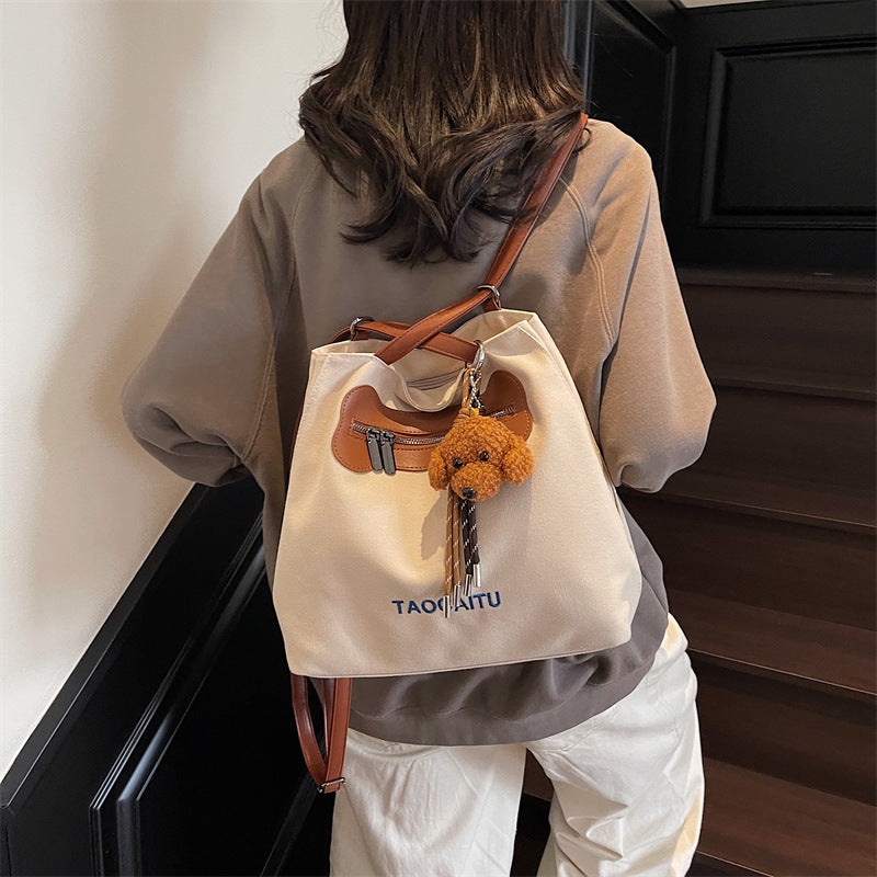 Giftwowo Fashion Eco-friendly Backpack, Shopping Tote, and Versatile Canvas Bag for Women, Large Capacity, Stylish & Practical for School, Commuting, and Daily Use