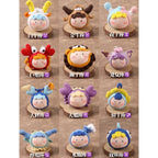 Giftwowo Handmade Zodiac Crochet Pom-Pom Keychain, Star Sign Doll Pendant, Perfect Gift for Boyfriend & Girlfriend