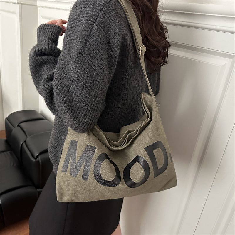 Giftwowo New Men’s Crossbody Bag, Large Capacity Canvas Bag, Stylish Korean Backpack for Women & Students