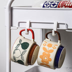 Giftwowo 1PC Retro INS Ceramic Drip Coffee Mug – Stackable Printed Creative Couples Mug, Breakfast & Milk Cup