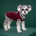 Giftwowo New Autumn and Winter Pet Clothes, Knitted Vest with V-Neck Preppy Style, Dog Outfit for Teddy and Pomeranian