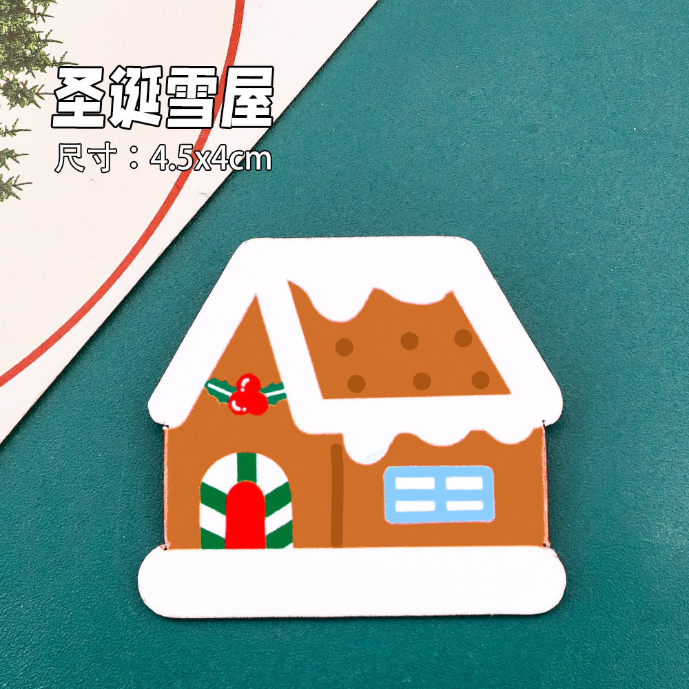 Giftwowo 1PC Cute Christmas Fridge Magnet – Creative DIY Decorative Magnetic Sticker, High-Quality Thick Magnetic Christmas Gift