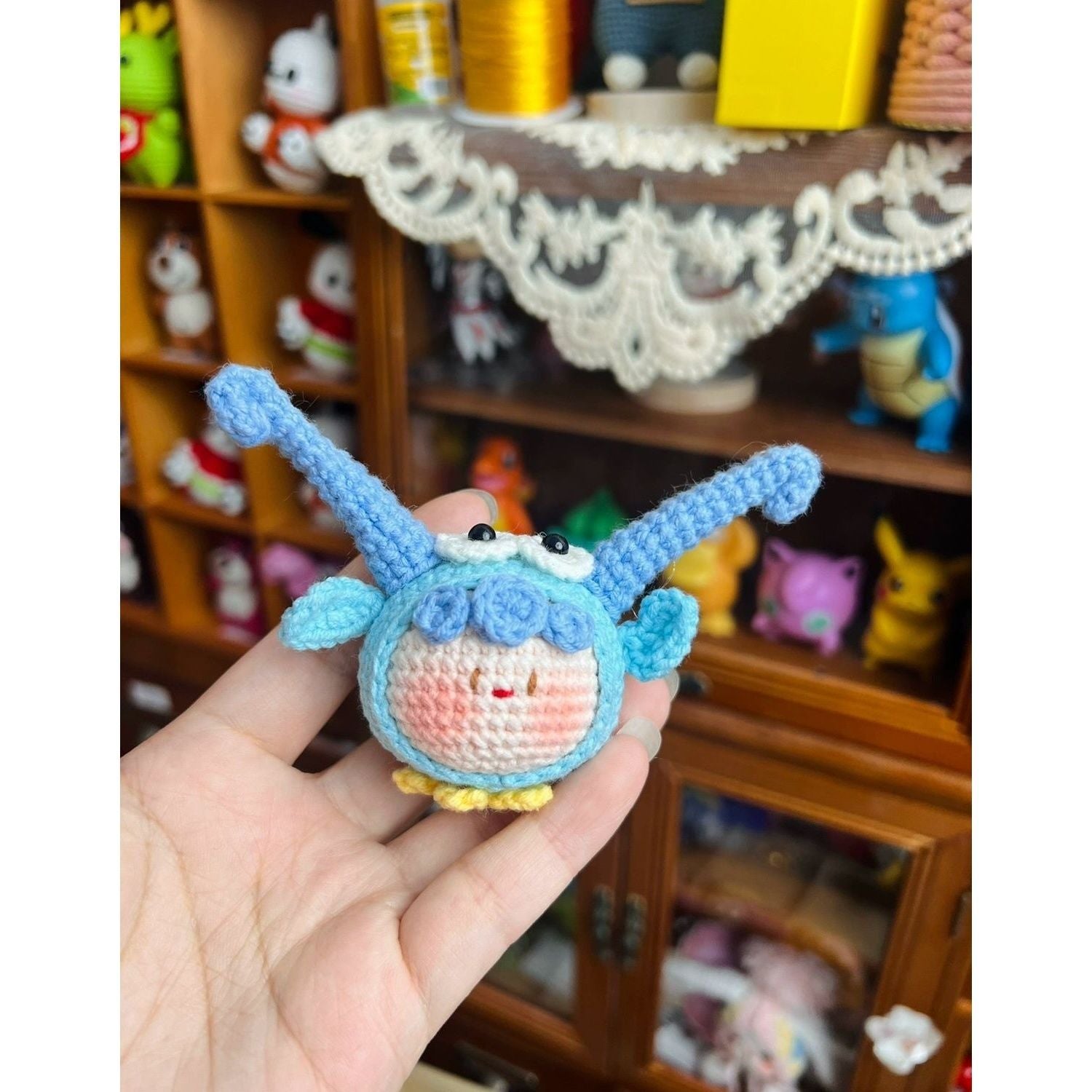 Giftwowo Handmade Zodiac Crochet Pom-Pom Keychain, Star Sign Doll Pendant, Perfect Gift for Boyfriend & Girlfriend