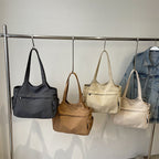 Giftwowo 1PC Canvas Bag for Women, Versatile Casual Tote Bag, Large Capacity Commuter Shoulder Handbag for Students, Classroom Tote