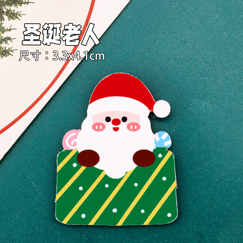 Giftwowo 1PC Cute Christmas Fridge Magnet – Creative DIY Decorative Magnetic Sticker, High-Quality Thick Magnetic Christmas Gift