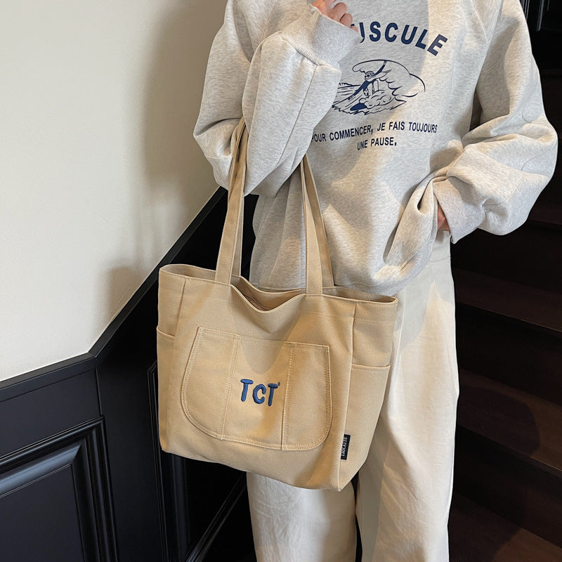 Giftwowo 1PC Lightweight & Stylish Women's Tote, Niche Design Crossbody Bag, Solid Color Shoulder Bag for Outdoor Travel