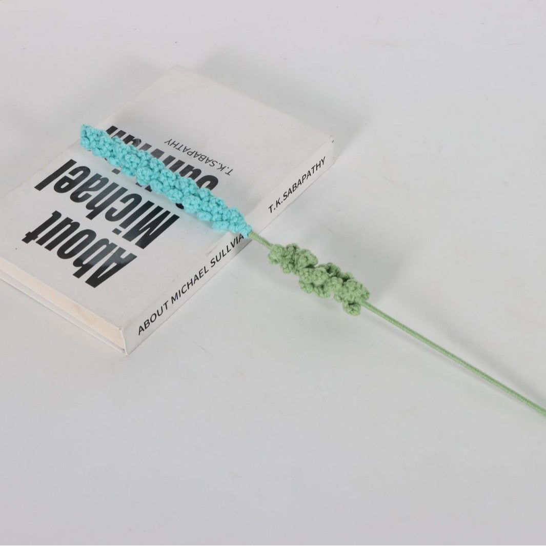 Giftwowo Handmade Lavender Yarn Flower Bouquet - Faux Lavender Flowers for Valentine's Day Gift & Home Decor