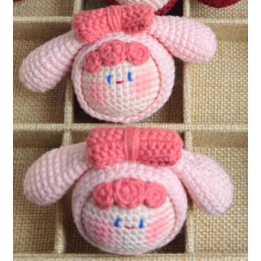 Giftwowo Handmade Yarn Crochet Pom-Pom Collection, 3D Bag Pendant & Keychain, Trendy Doll Accessories