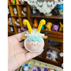Giftwowo Handmade Zodiac Crochet Pom-Pom Keychain, Star Sign Doll Pendant, Perfect Gift for Boyfriend & Girlfriend