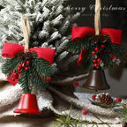 Giftwowo 1PC Christmas Bell Bow Ornament – Festive Christmas Decoration, Pinecone & Bell, Atmosphere Gift