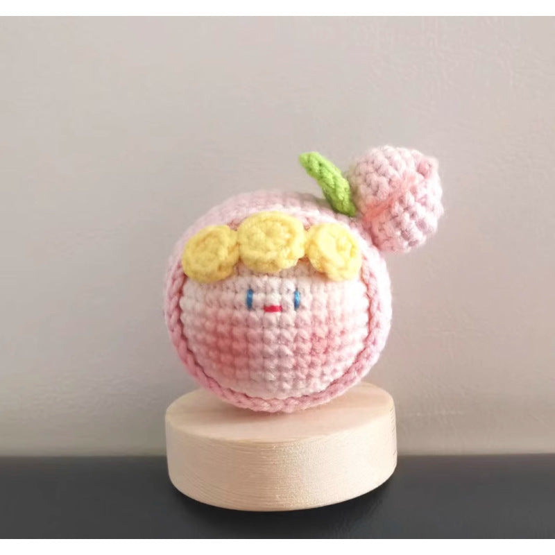 Giftwowo Handmade Yarn Crochet Pom-Pom Collection, 3D Bag Pendant & Keychain, Trendy Doll Accessories