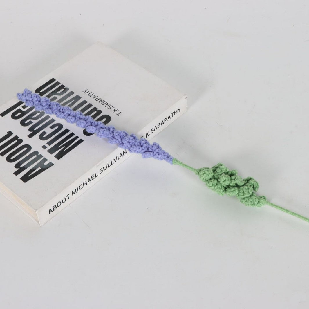 Giftwowo Handmade Lavender Yarn Flower Bouquet - Faux Lavender Flowers for Valentine's Day Gift & Home Decor