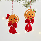 Christmas Gingerbread Man Pendant Xmas Ornament Creative Plush Doll
