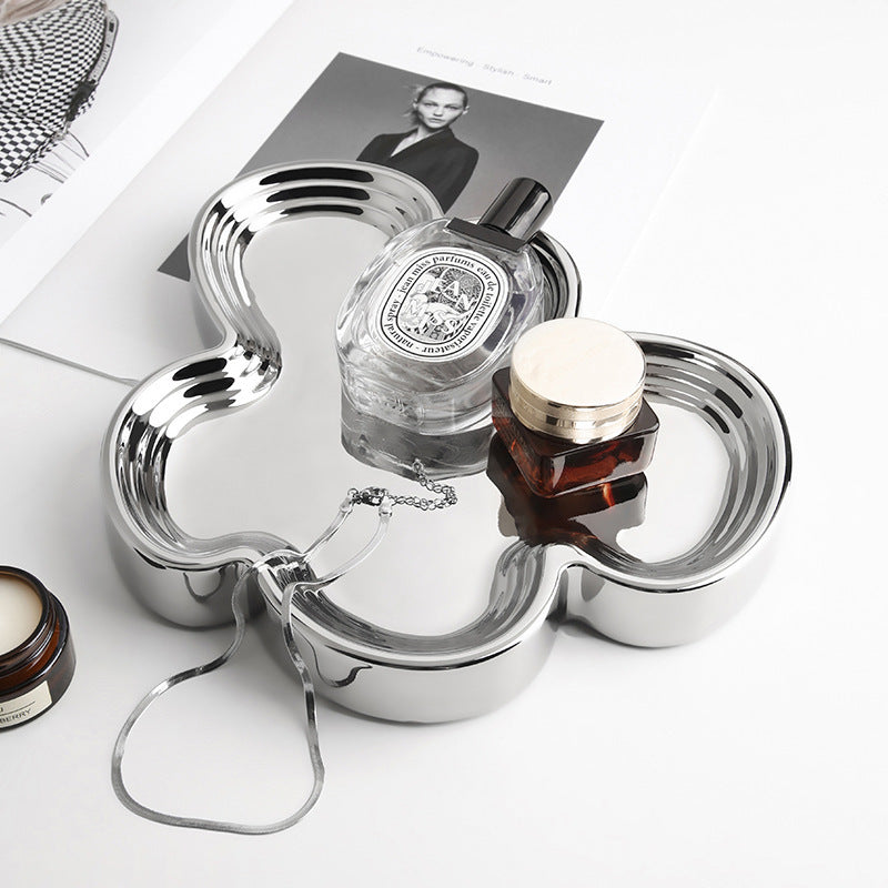 Giftwowo Exquisite Ceramic Tray Light Luxury Creative High-end Atmospheric Fruit Tray Household Gift-giving Living Room Fruit Snacks