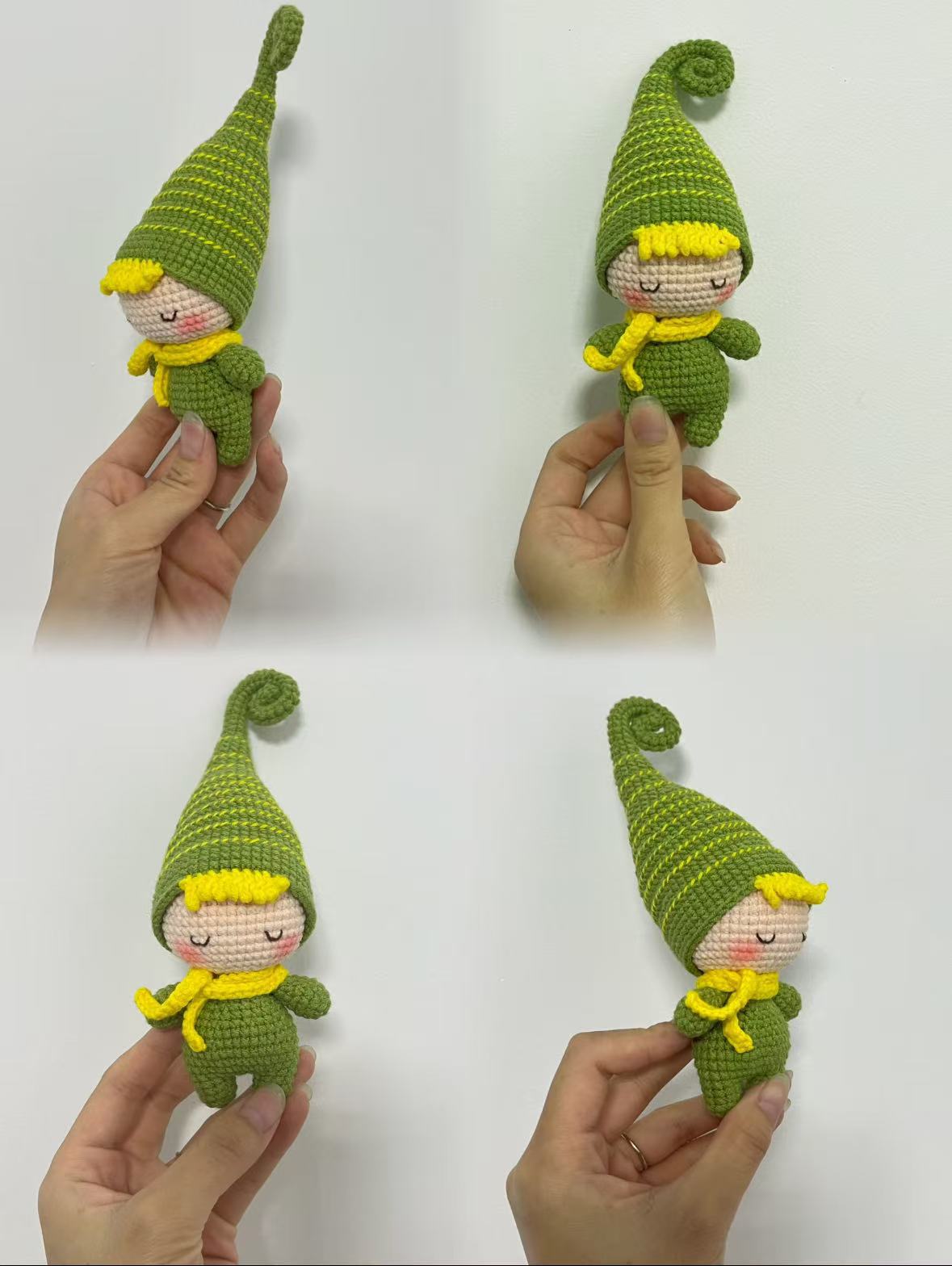 Giftwowo Finished Crochet Doll Keychain, Handmade Yarn Crochet Figurine, Creative Gift Keychain, Retail Handmade Accessories