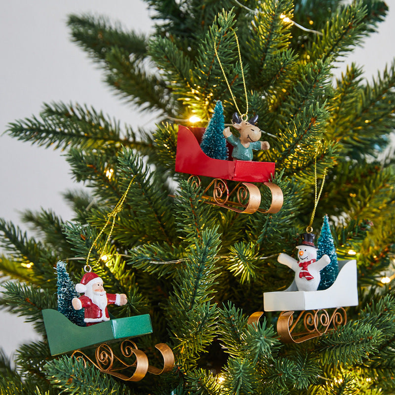 Christmas Tree Ornaments Creative Elk Snowman Santa Claus Decorations for Home Xmax Tree Decor Gifts