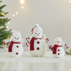 Giftwowo 1PC Christmas Snowman Decorations Cute Plush Gift Ornaments Desktop Holiday Cartoon Doll Fabric Pendant New Year Gift