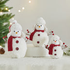 Giftwowo 1PC Christmas Snowman Decorations Cute Plush Gift Ornaments Desktop Holiday Cartoon Doll Fabric Pendant New Year Gift