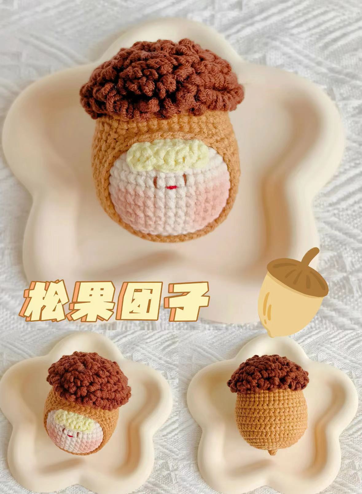 Giftwowo Pom-Pom Yarn Crochet, DIY Handmade Gift for Boyfriend and Girlfriend, Birthday and Qixi Festival, Unique Gift for Girls