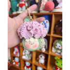 Giftwowo Handmade Yarn Flower Bouquet Dumpling Decoration – Finished DIY Crochet Gift for Teachers, Holiday Gift Idea