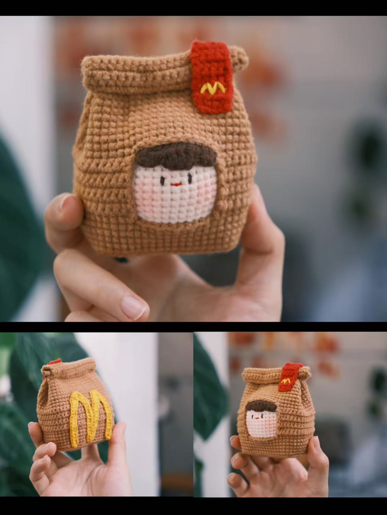 Giftwowo Pom-Pom Yarn Crochet, DIY Handmade Gift for Boyfriend and Girlfriend, Birthday and Qixi Festival, Unique Gift for Girls