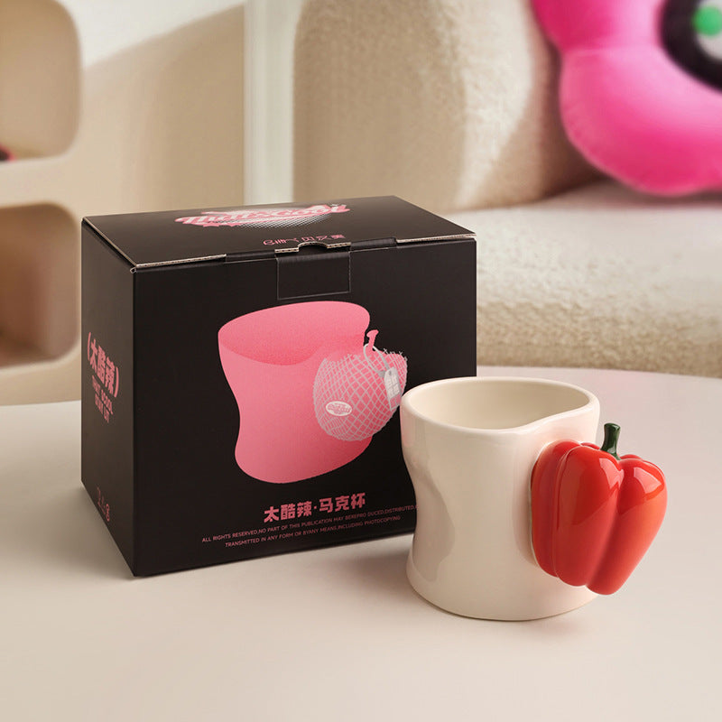 Giftwowo 1PC Fruit Mug – Creative Ceramic Water Cup, Couples Matching Mugs for Home & Office, Original Niche Birthday Gift