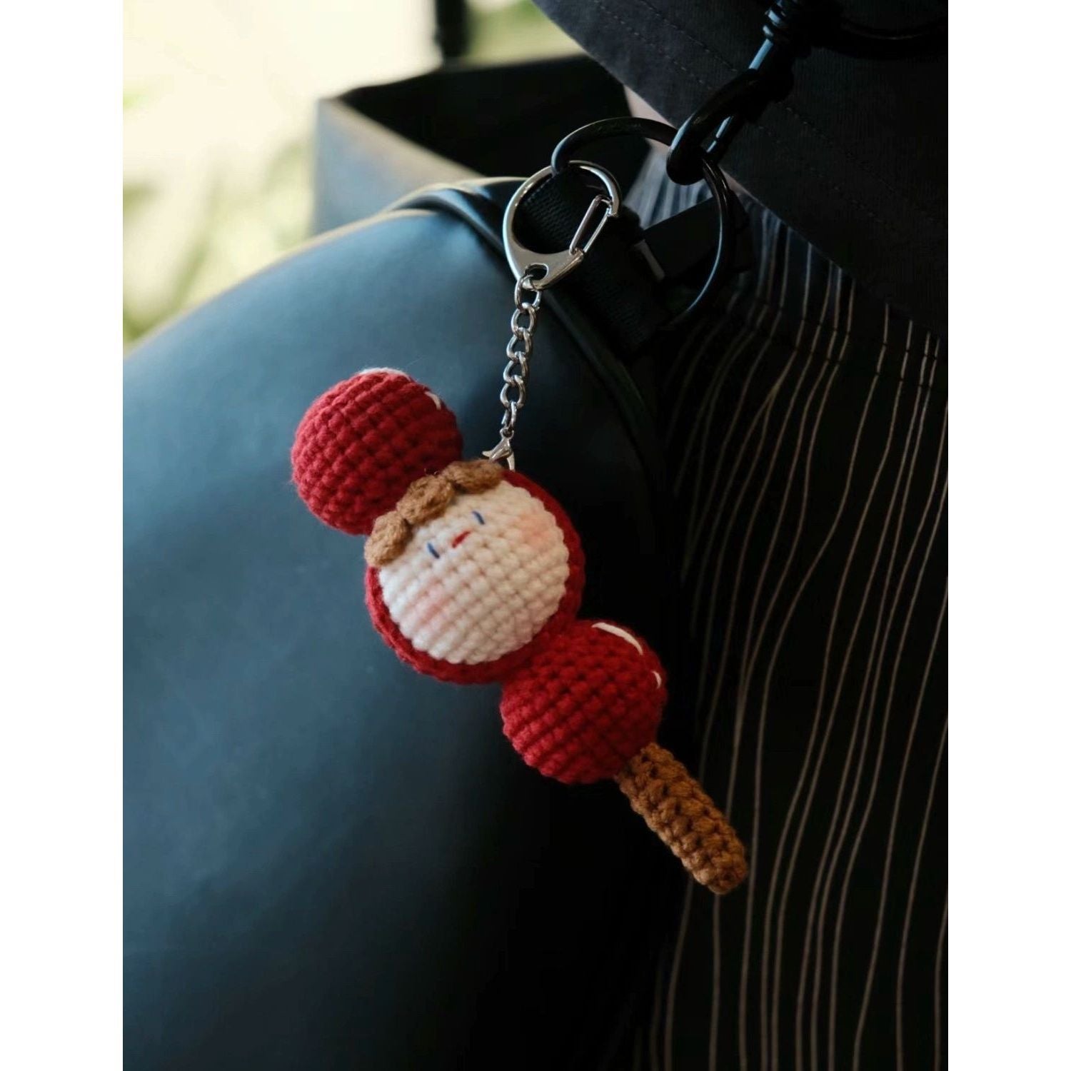 Giftwowo Handmade Yarn Crochet Pom-Pom Keychain, Bag Pendant, Creative Gift Series, Unique Handmade Accessories