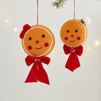 Christmas Gingerbread Man Pendant Xmas Ornament Creative Plush Doll