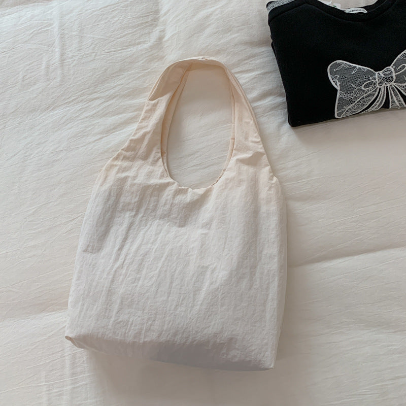 Giftwowo 1PC Large Capacity Embroidered Shoulder Bag – Fashionable & Versatile Canvas Tote, Underarm Bag for Students & Class