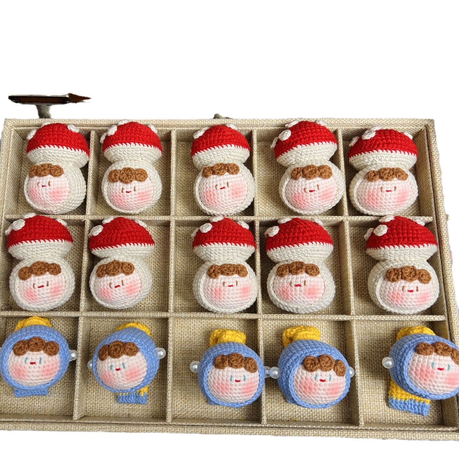 Giftwowo Handmade Yarn Crochet Pom-Pom Collection, 3D Bag Pendant & Keychain, Trendy Doll Accessories